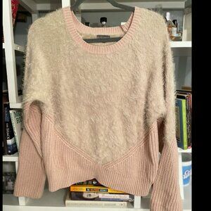 Pale Blush/ pink Vince Camuto Mixed Media Sweater XL